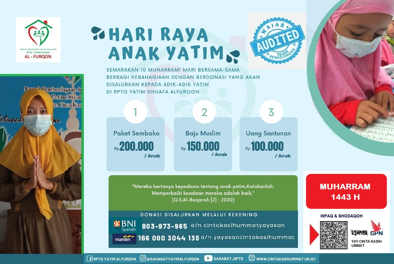 KEGIATAN IDUL YATAMA 1443 H RPTQ-YATIM DHUAFA AL-FURQON